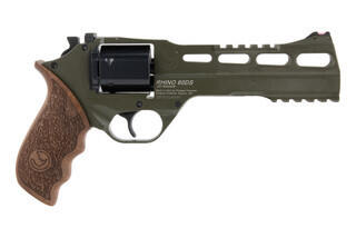 Chiappa .357 Magnum Rhino 60DS with low bore axis and fiber optic sights in olive drab green